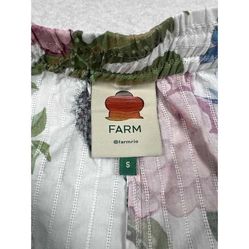 FARM Rio Sweet Bloom Two‎ Piece Set Blouse Shorts Size S/M Read - Picture 9 of 12